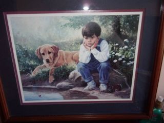 Home Interior Picture Boy With Dog