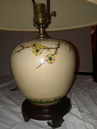 Japanese Ginger Jar,  rooster,  chicken,  Lamp.  Hand - painted,  Frederick Cooper, . 3
