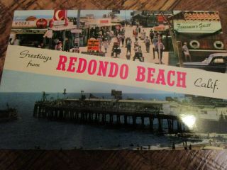 Vtg Redondo Beach Ca California Postcard Pc / 1960 
