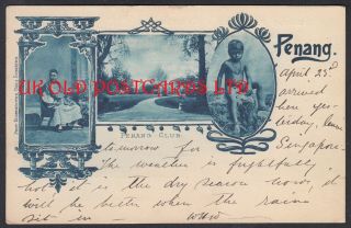 Malaya - Penang,  Penang Club,  Early Postcard From Penang In April 1902