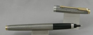 Parker 75 Sterling Silver Cisele & Gold Rollerball Pen - 1970 