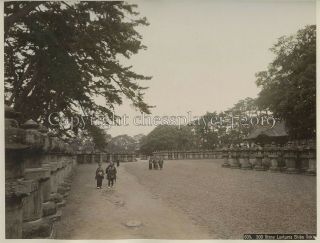 3 Photos Tokyo Japan - Lanterns Cherry Park Kimbei - Gardens Uchida 1870s/80s
