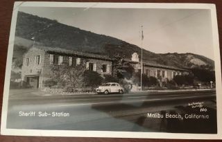 Sheriff Sub - Station / Malibu Beach,  California / 1949 / Bob Plunkett Photo