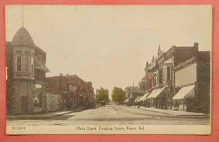 1908 Postcard Main Street View Knox Indiana In