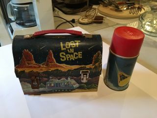 Vintage 1967 Lost In Space Dome Lunchbox W/thermos