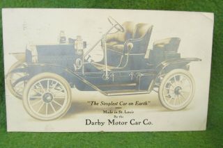Old Darby Motor Car - St.  Louis - Post Card