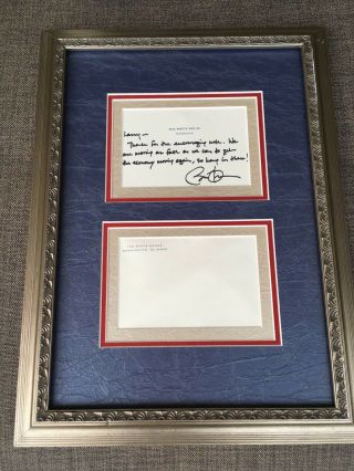 President Barack Obama Signature Autograph Letter Official White House Card