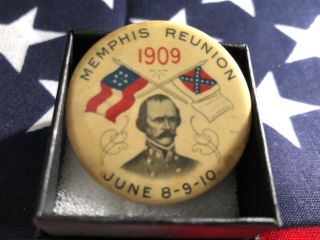 Confederate 1909 Memphis Reunion Button