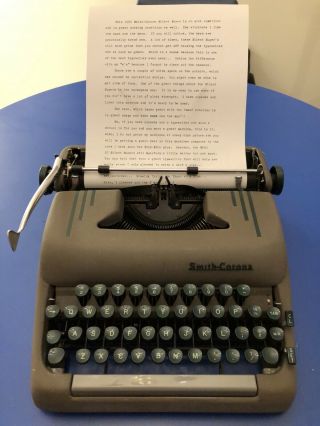 1954 Smith Corona Silent Typewriter In - Looks Like