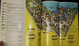 Vintage Early 1990 ' s Geauga Lake Theme Park Map Guide Defunct Amusement 3