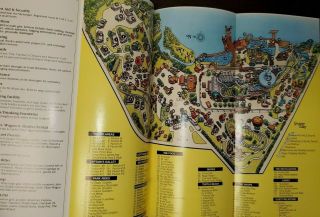 Vintage Early 1990 ' s Geauga Lake Theme Park Map Guide Defunct Amusement 4