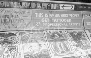 1960s Nieh Negative,  Tattoo Studio,  Lee Roy Minugh,  The Pike,  Long Beach N310655