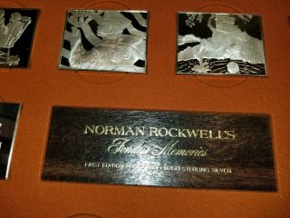 1973 NORMAN ROCKWELL 1st EDITION FONDEST MEMORIES STERLING SILVER PROOF SET 2