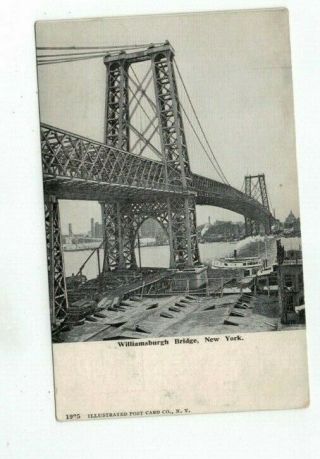 Ny York City York Antique Post Card Williamsburgh Bridge