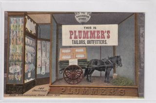 Vintage Postcard F.  W.  Niven Plummers Tailors Melbourne Victoria 1900s