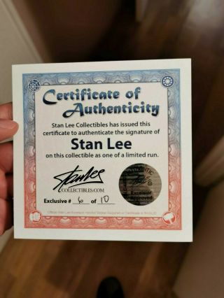 Funko Pop Stan Lee Silver Metallic Chrome Edition Signed Holy Grail 1/10 3