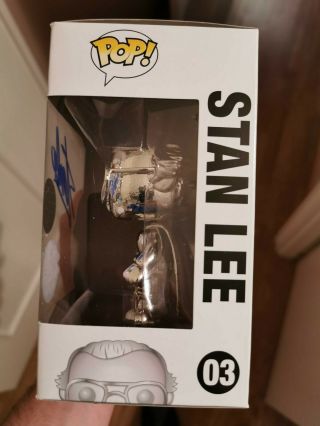 Funko Pop Stan Lee Silver Metallic Chrome Edition Signed Holy Grail 1/10 5