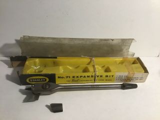 Stanley/ Russell Jennings No.  71 A Expansive Bit W/ 2 Cutters Box
