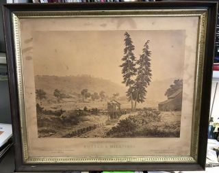 Sutter’s Mill,  1851; 1876 Mammoth Albumen Photo Of Charles Nahl Painting