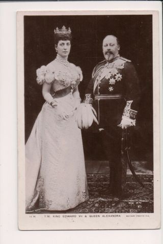 Vintage Postcard King Edward Vii Queen Alexandra Of Great Britain