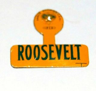 1936 Franklin Roosevelt Fdr Tab Campaign Presidential Pinback Button Political
