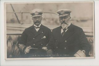 Vintage Postcard King Edward Vii And Kaiser Wilhelm Ii,  Emperor Of Germany