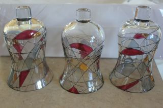 (3) Partylite Mosaic Calypso Replacement Peglite Stained Glass Shade