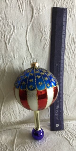 Christopher Radko 1997 Stars & Stripes Aloft Christmas Ornament
