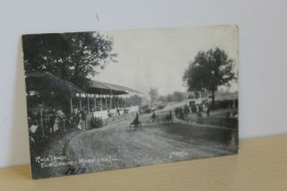 1913 Morrison Illinois Fair Grounds Horse Racing Track Postcard - Whiteside County