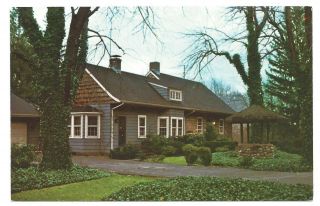 Closter Nj Bergen County Postcard Colonial Home House Harvard Street Sandstone