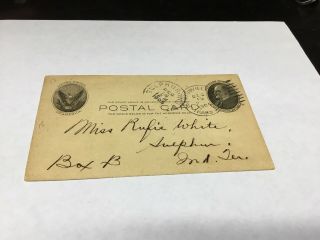 1905 Post Card Sulfur,  Indian Territory Post Mark