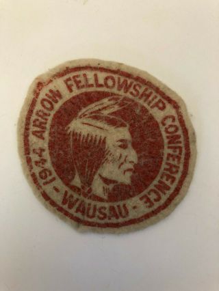 1944 Area P Oa Conclave Conference Felt Patch Order Of The Arrow Boy Scouts