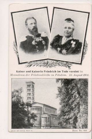 Vintage Postcard Kaiser Frederick Iii,  German Emperor & Empress Victoria
