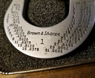 Vintage Micrometer • BROWN & SHARPE Antique Machinist Milling Precision Tool ☆US 2