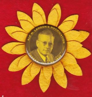 Large 2 1/4 " Landon Notification With Sunflower Badge