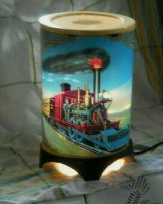 Vintage 1960s Motion Lamp Railroad Train Light John Bull Locomotive Steam Engine