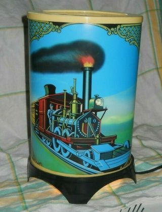 Vintage 1960s Motion Lamp Railroad Train Light John Bull Locomotive Steam Engine 2