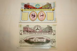 Piedmont And Northern Railway Company Vintage Colorful Post Cards