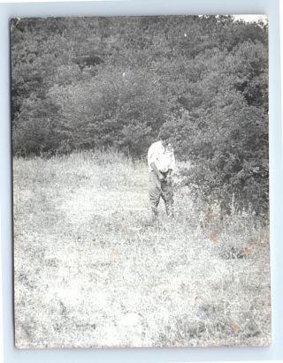 Vintage Photo Man In In Nature The Bushes Urinate Piss Wee - Wee Gay Int R - 08