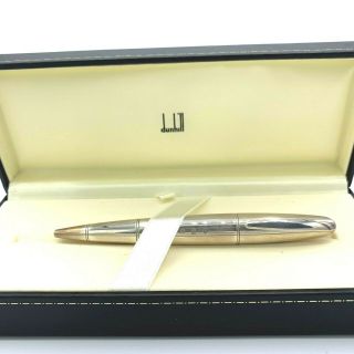 Dunhill Nv2044c 925 Sterling Silver Rollerball & 18k White Gold Nib Fountain Pen
