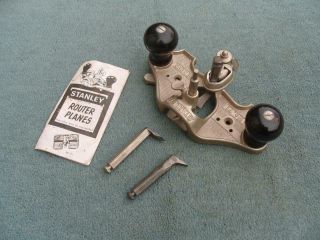 Stanley No 71 Hand Router Plane,  Complete With Three Cutters & Fence.