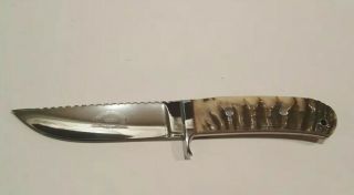 Custom Hand Made Charles Clifton Hunting Knife W/signed Custom Sheath