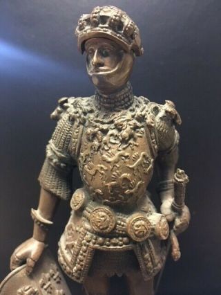 KING ARTHUR Bronze cast statue by Peter Vischer,  the Eiden,  dated 1513 4