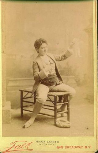 Marie Jansen Actress In The Oolah.  Falk Cabinet Card