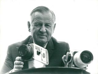 Portrait Of Director And Camera Designer Victor Hasselblad.  - Vintage Photo