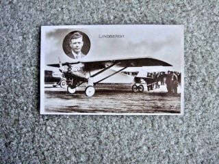 Charles Lindbergh & The Spirit Of St.  Louis Postcard,  Made In France