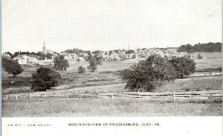 Postcard Pa Birds Eye View Friedensburg Oley Pennsylvania C1907 - 1915