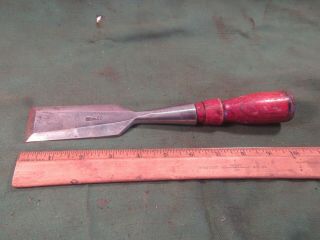 Vintage Stanley 1 - 1/2 " Bevel Edge Wood Chisel Made In Usa