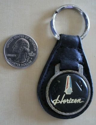 Plymouth Horizon Vintage Well Black Leather Keychain Key Ring 33203