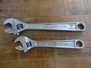 Diamalloy Adjustable Wrench Set 8in.  And 6in.  Diamond Calk Horseshoe Co.  Usa